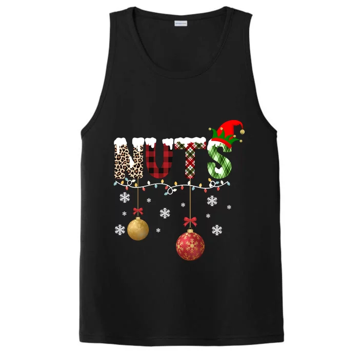 Nuts Christmas Holiday Festive Elf Performance Tank