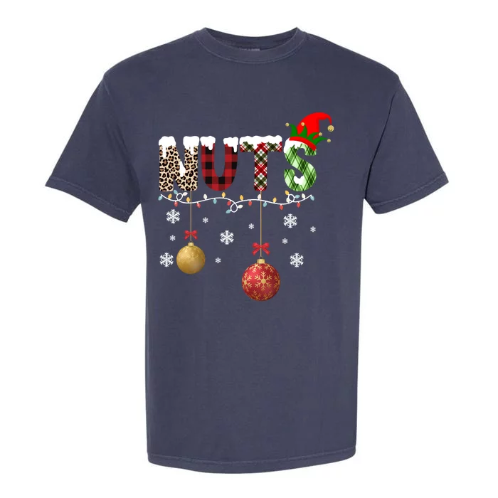 Nuts Christmas Holiday Festive Elf Garment-Dyed Heavyweight T-Shirt