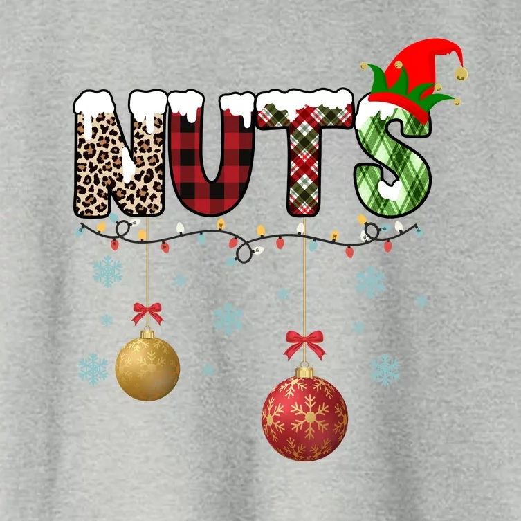 Nuts Christmas Holiday Festive Elf Women's Crop Top Tee