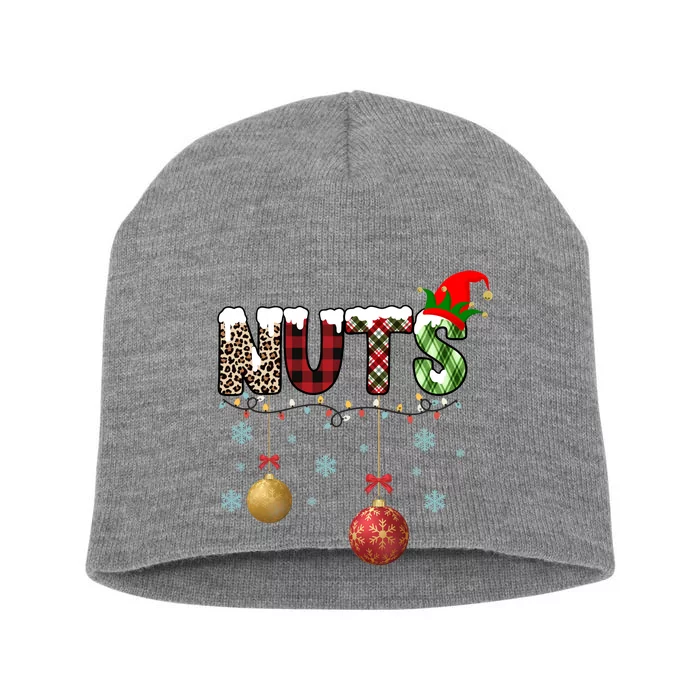 Nuts Christmas Holiday Festive Elf Short Acrylic Beanie