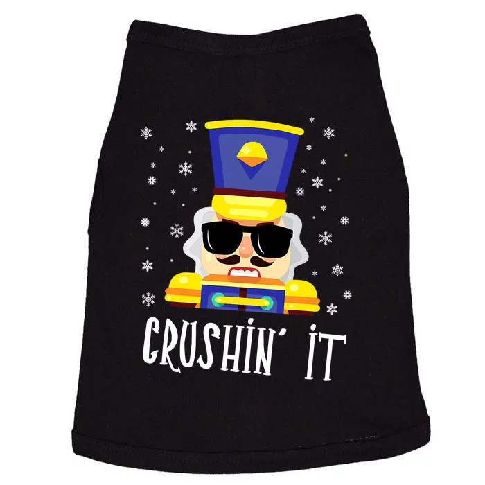 Nutcracker Crushin It Funny Christmas Doggie Tank