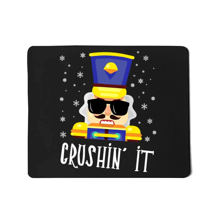 Nutcracker Crushin It Funny Christmas Mousepad