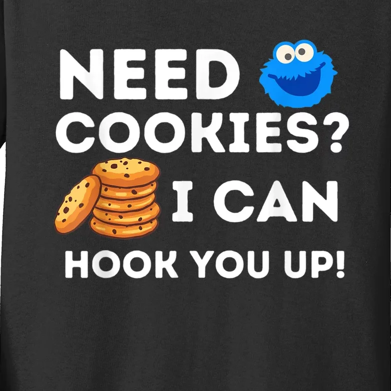 Need Cookies? I Can Hook You Up Funny Baker Pastry Baking Kids Long Sleeve Shirt