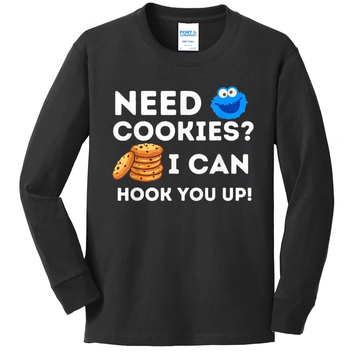 Need Cookies? I Can Hook You Up Funny Baker Pastry Baking Kids Long Sleeve Shirt