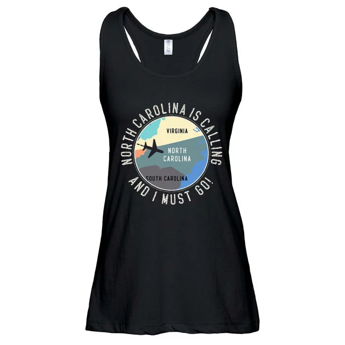 North Carolina Is Calling And I Must Go North Carolina Map Ladies Essential Flowy Tank