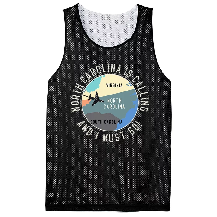 North Carolina Is Calling And I Must Go North Carolina Map Mesh Reversible Basketball Jersey Tank