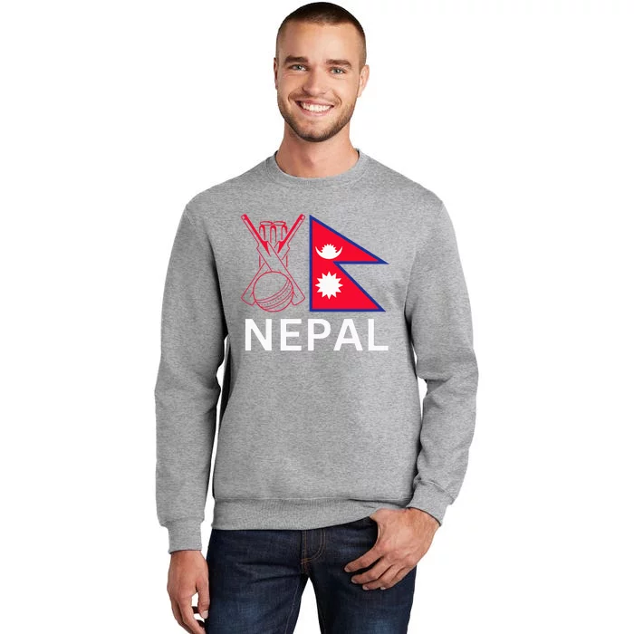 Nepal Cricket Jersey 2024 Cricket Flag Of Nepal Tall Sweatshirt