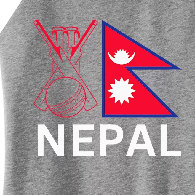 Nepal Cricket Jersey 2024 Cricket Flag Of Nepal Women’s Perfect Tri Rocker Tank