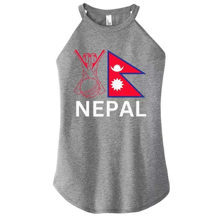 Nepal Cricket Jersey 2024 Cricket Flag Of Nepal Women’s Perfect Tri Rocker Tank