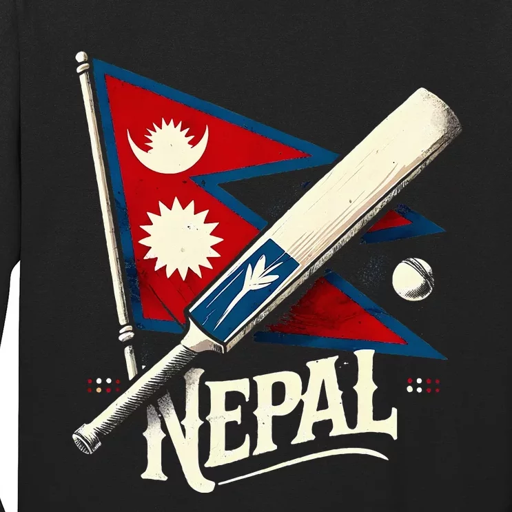 Nepal Cricket Jersey 2024 Cricket Flag Of Nepal Long Sleeve Shirt