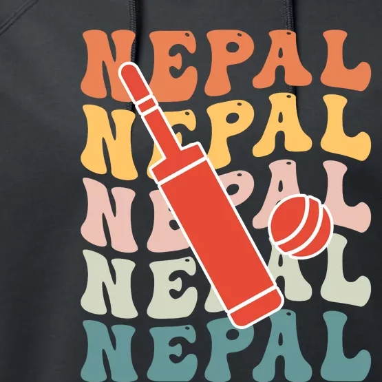 Nepal Cricket Jersey Performance Fleece Hoodie