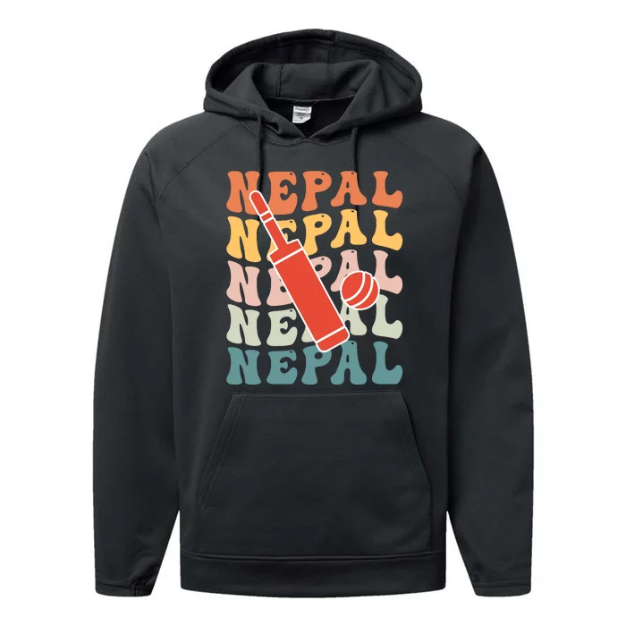 Nepal Cricket Jersey Performance Fleece Hoodie