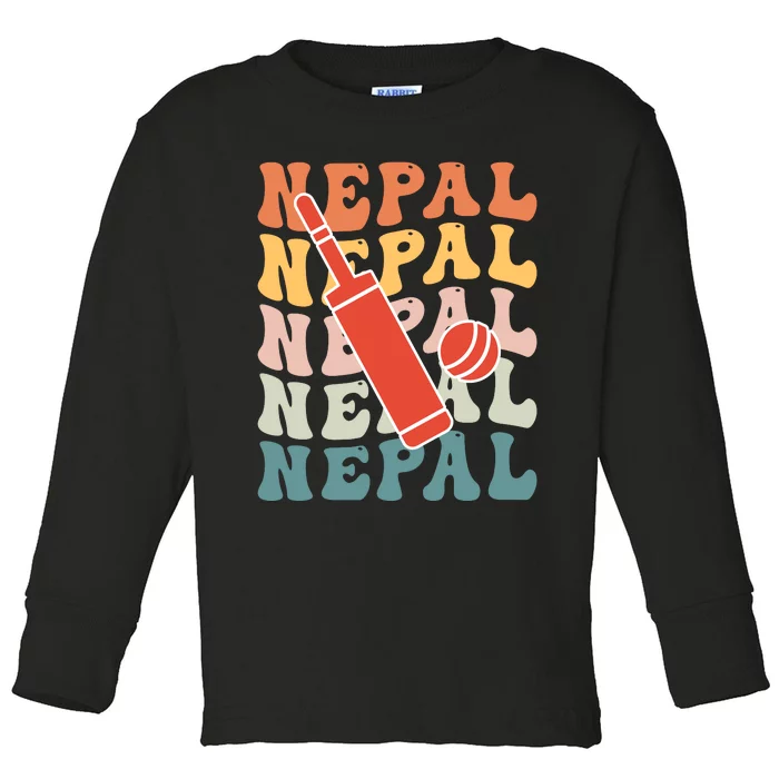 Nepal Cricket Jersey Toddler Long Sleeve Shirt