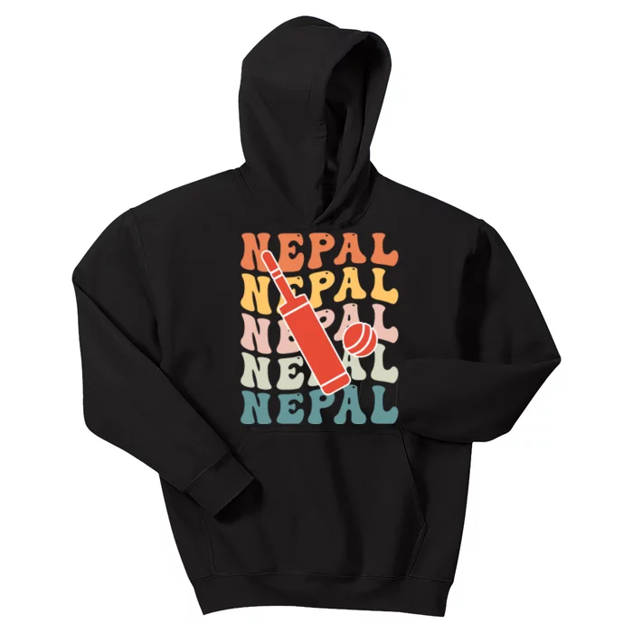 Nepal Cricket Jersey Kids Hoodie