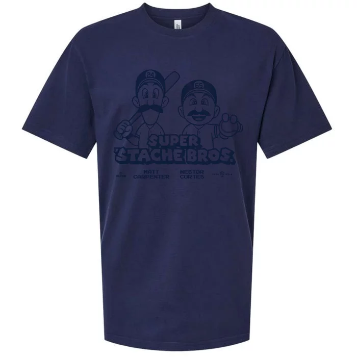 Nestor Cortes Jr. And Matt Carpenter Super Stache Legend Baseball Sueded Cloud Jersey T-Shirt