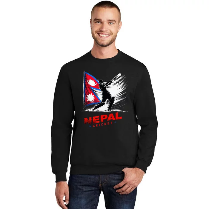 Nepal Cricket Jersey 2024 Cricket Flag Of Nepal Tall Sweatshirt