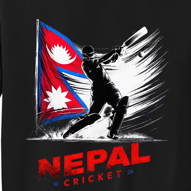 Nepal Cricket Jersey 2024 Cricket Flag Of Nepal Tall Sweatshirt