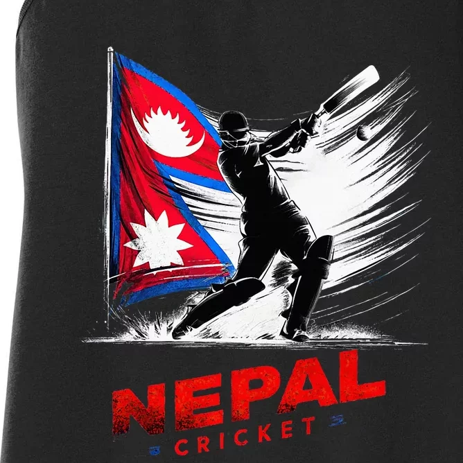 Nepal Cricket Jersey 2024 Cricket Flag Of Nepal Women's Racerback Tank