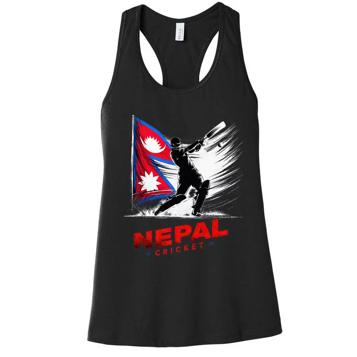 Nepal Cricket Jersey 2024 Cricket Flag Of Nepal Women's Racerback Tank