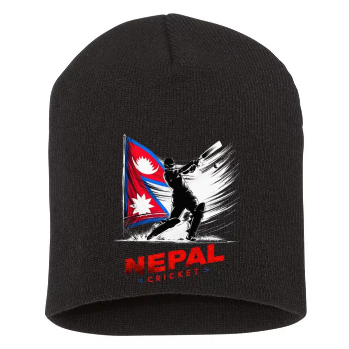 Nepal Cricket Jersey 2024 Cricket Flag Of Nepal Short Acrylic Beanie