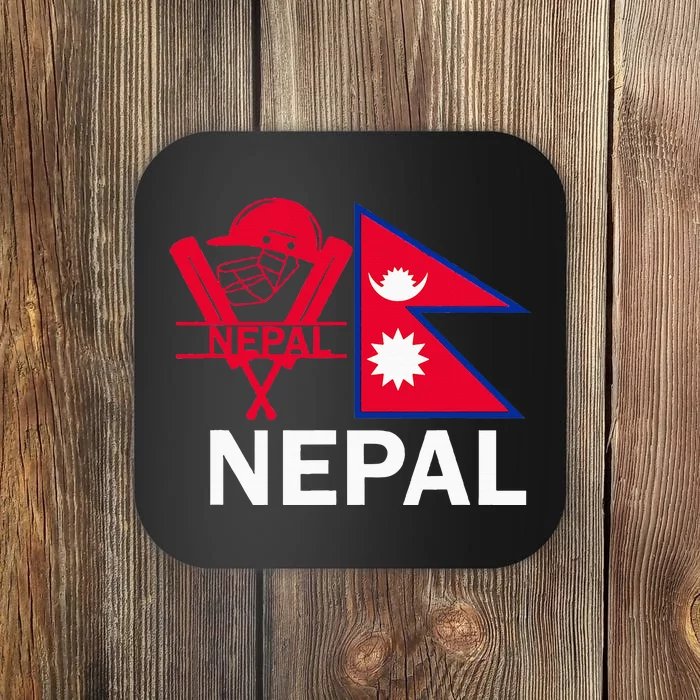 Nepal Cricket Jersey 2024 Team Flag Nepal Cricket Coaster