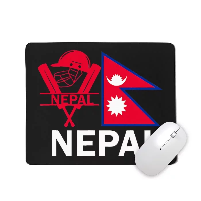 Nepal Cricket Jersey 2024 Team Flag Nepal Cricket Mousepad