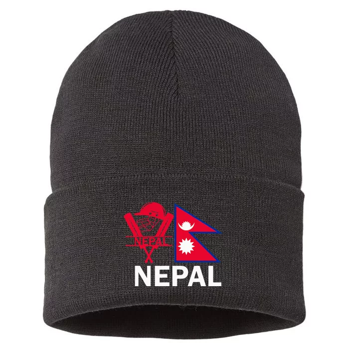 Nepal Cricket Jersey 2024 Team Flag Nepal Cricket Sustainable Knit Beanie