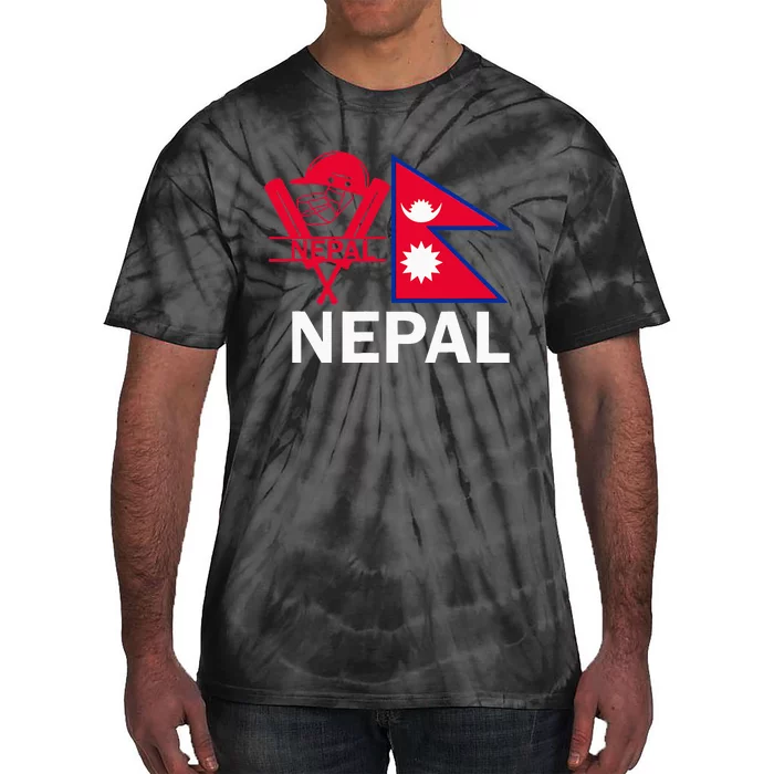 Nepal Cricket Jersey 2024 Team Flag Nepal Cricket Tie-Dye T-Shirt