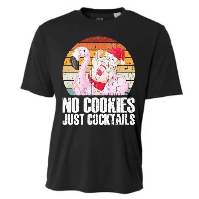 No Cookies Just Cocktails Funny Christmas In July Cooling Performance Crew T-Shirt