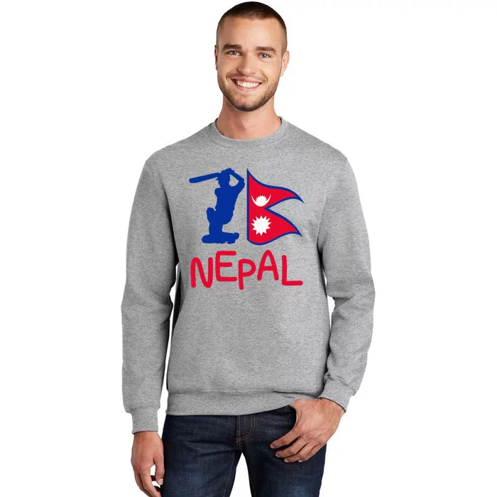 Nepal Cricket Jersey 2024 Cricket Flag Of Nepal Tall Sweatshirt