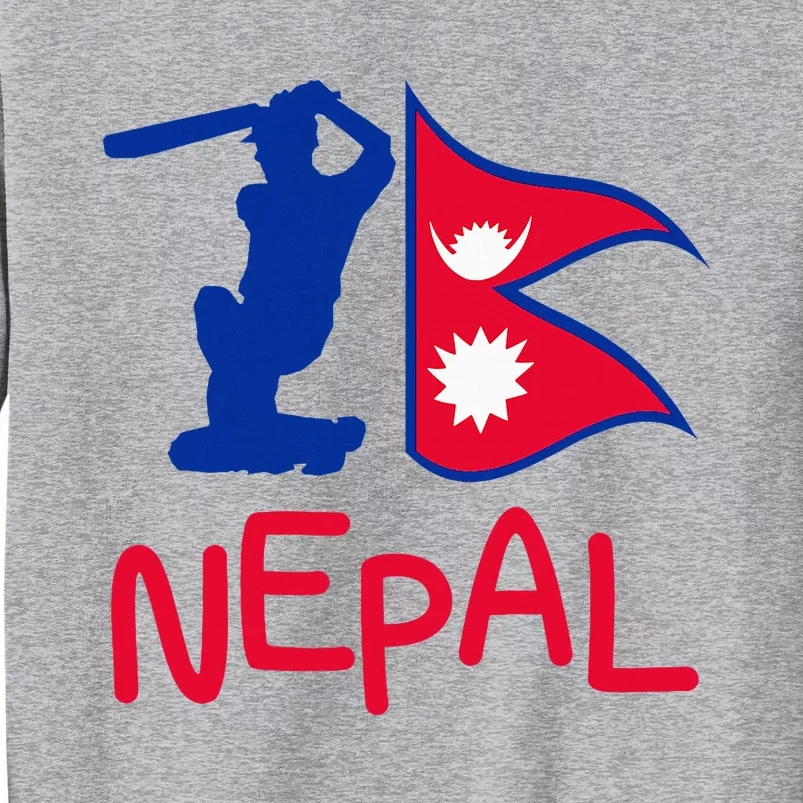 Nepal Cricket Jersey 2024 Cricket Flag Of Nepal Tall Sweatshirt