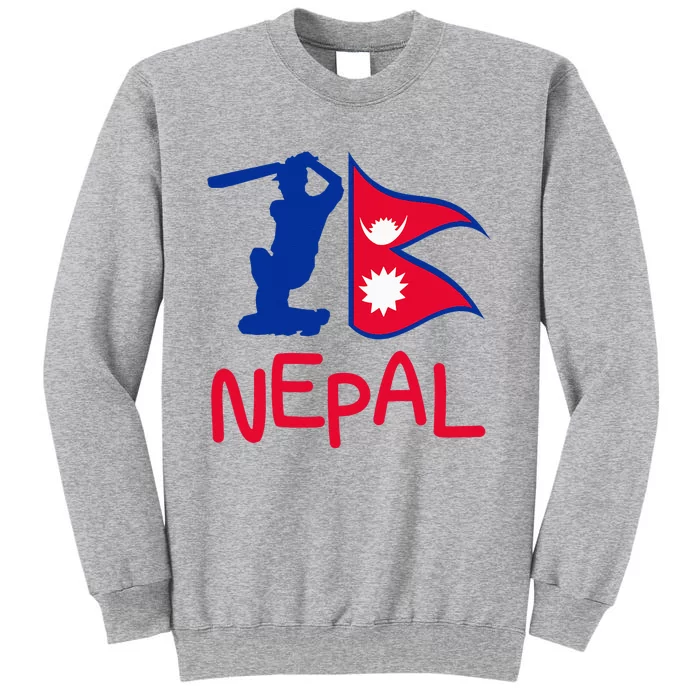 Nepal Cricket Jersey 2024 Cricket Flag Of Nepal Tall Sweatshirt