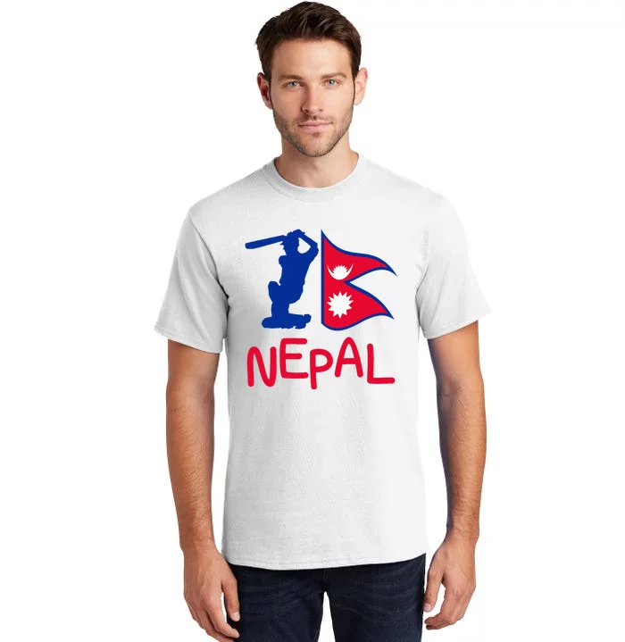 Nepal Cricket Jersey 2024 Cricket Flag Of Nepal Tall T-Shirt