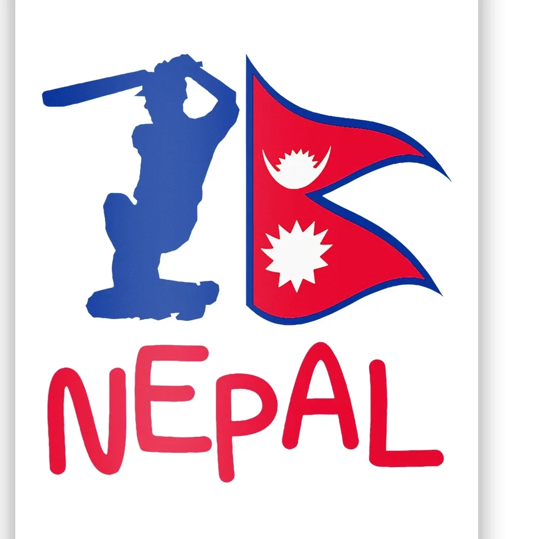 Nepal Cricket Jersey 2024 Cricket Flag Of Nepal Poster