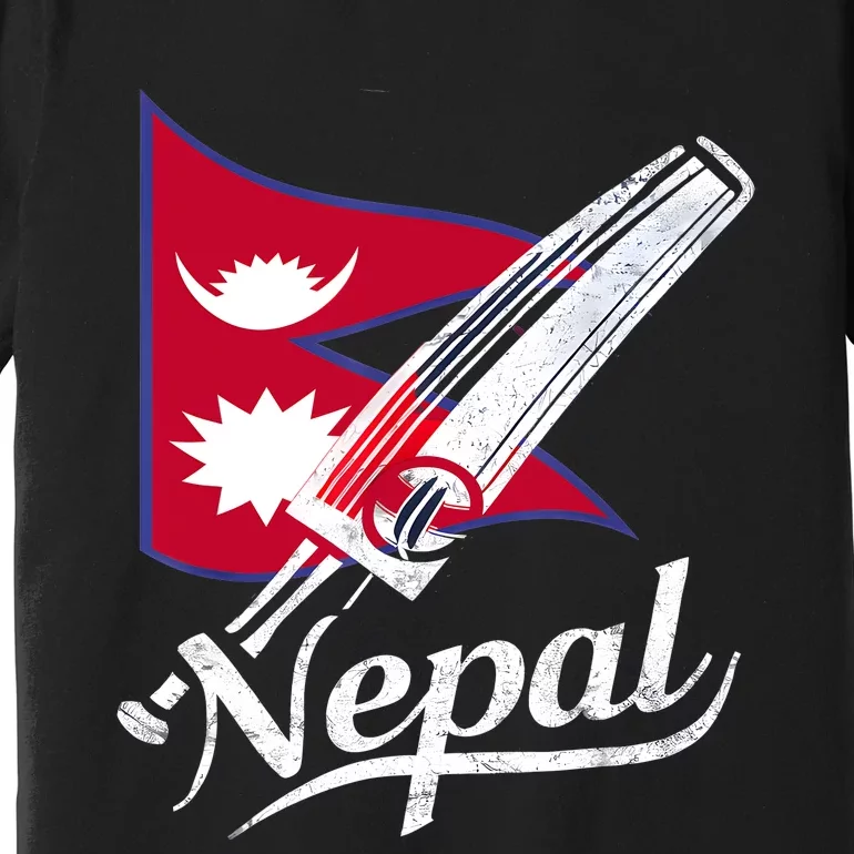 Nepal Cricket Jersey 2024 Cricket Flag Of Nepal Premium T-Shirt