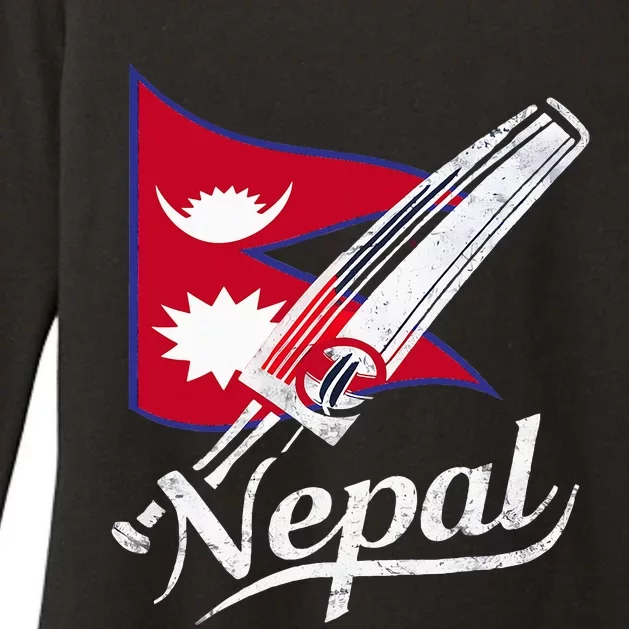 Nepal Cricket Jersey 2024 Cricket Flag Of Nepal Womens CVC Long Sleeve Shirt