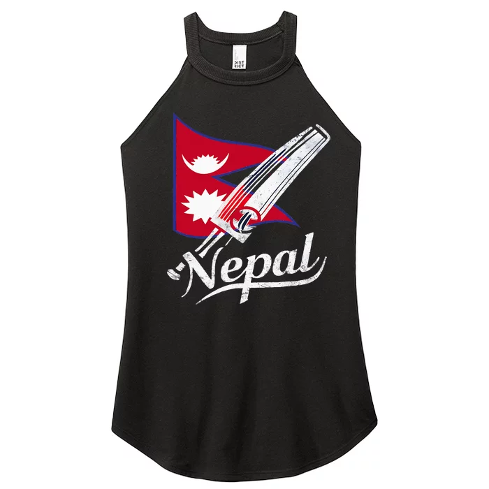 Nepal Cricket Jersey 2024 Cricket Flag Of Nepal Women’s Perfect Tri Rocker Tank