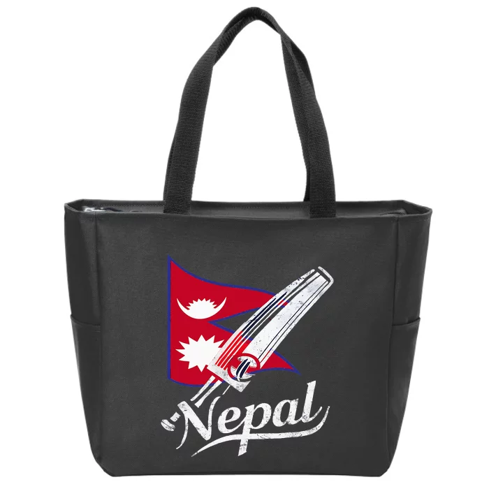 Nepal Cricket Jersey 2024 Cricket Flag Of Nepal Zip Tote Bag