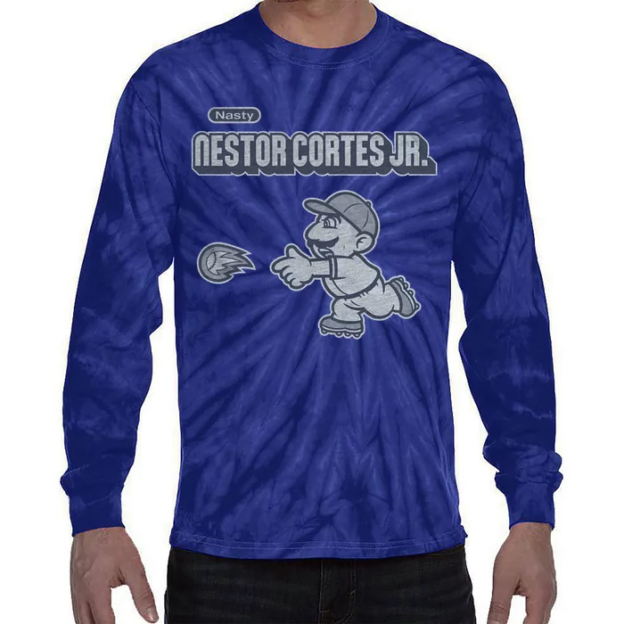 Nestor Cortes Jr. And Matt Carpenter Super Stache Legend Baseball Tie-Dye Long Sleeve Shirt