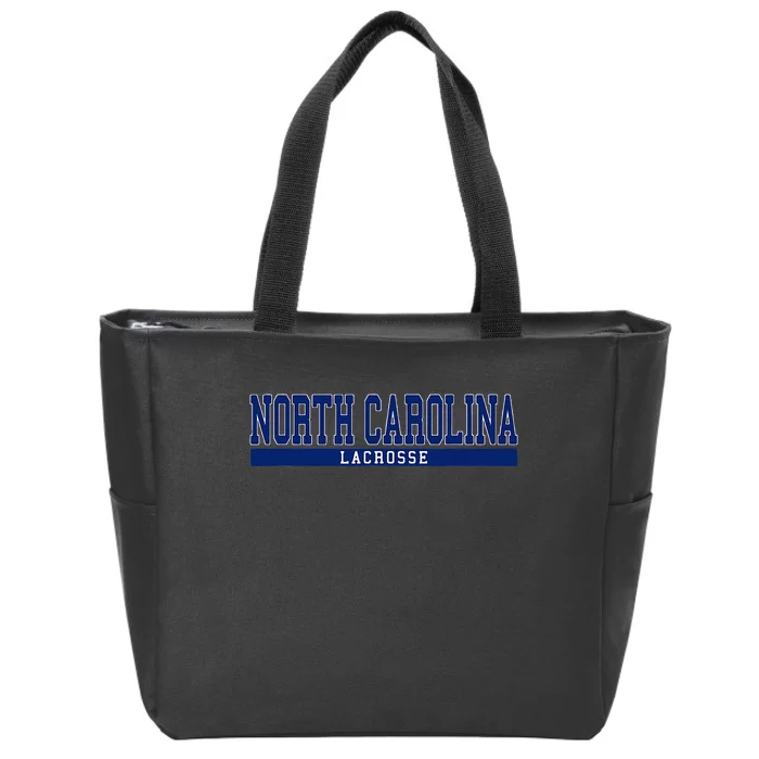 North Carolina Lacrosse Zip Tote Bag