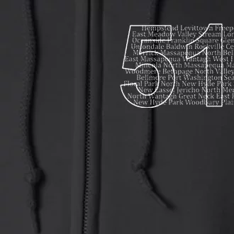 Nassau County Long Island New York Area Code 516 Full Zip Hoodie