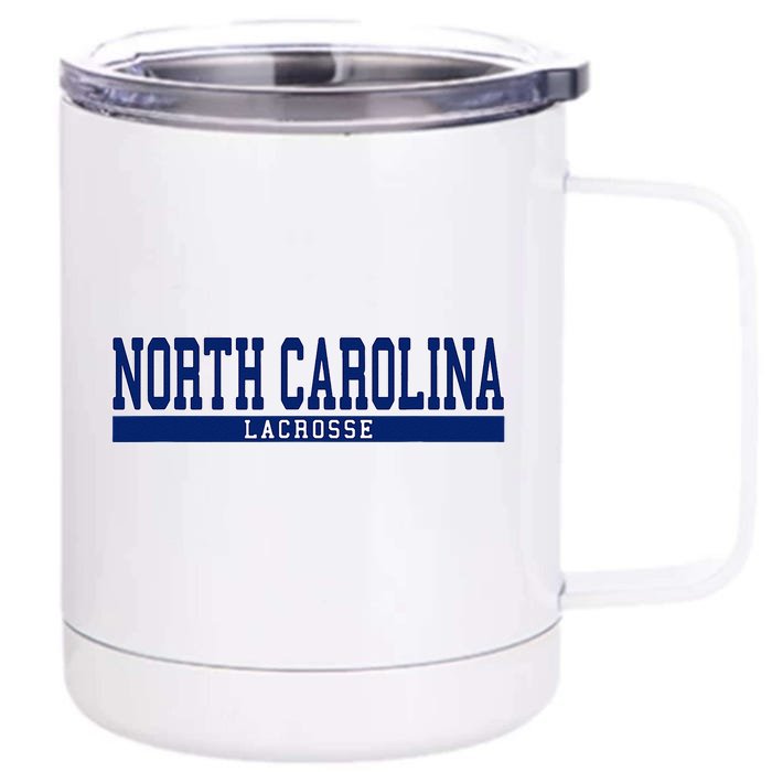 North Carolina Lacrosse Front & Back 12oz Stainless Steel Tumbler Cup