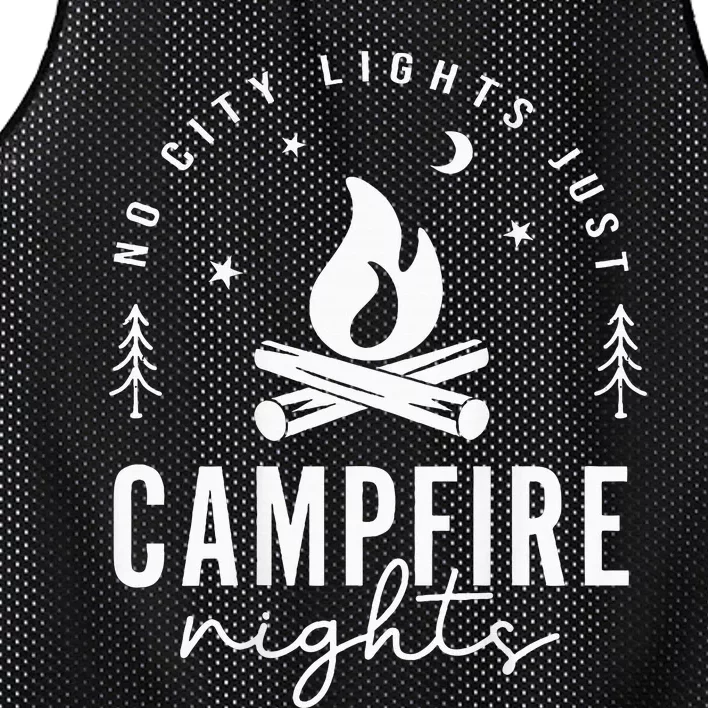 No City Lights Just Campfire Nights Travel Camp Fire Camping Mesh Reversible Basketball Jersey Tank