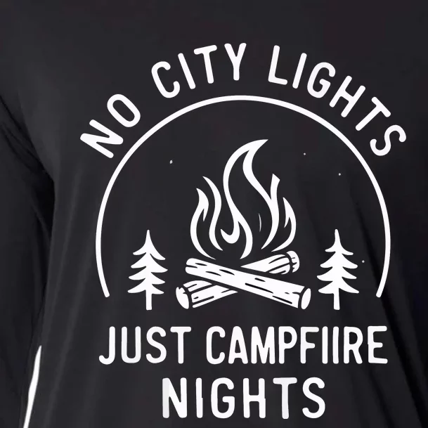 No City Lights Just Campfire Nights Cooling Performance Long Sleeve Crew