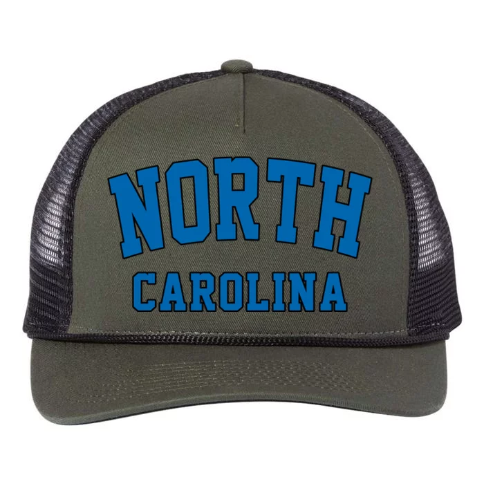 North Carolina Logo Retro Rope Trucker Hat Cap