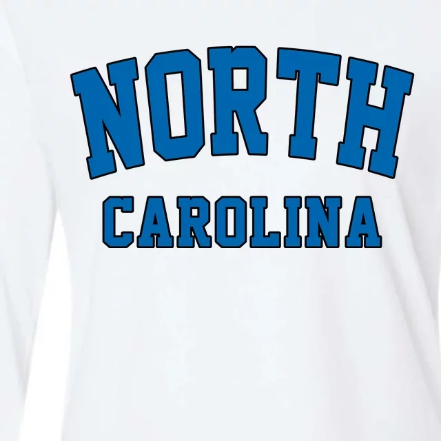 North Carolina Logo Womens Cotton Relaxed Long Sleeve T-Shirt