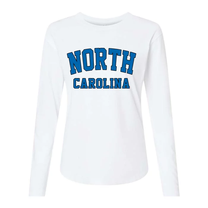 North Carolina Logo Womens Cotton Relaxed Long Sleeve T-Shirt