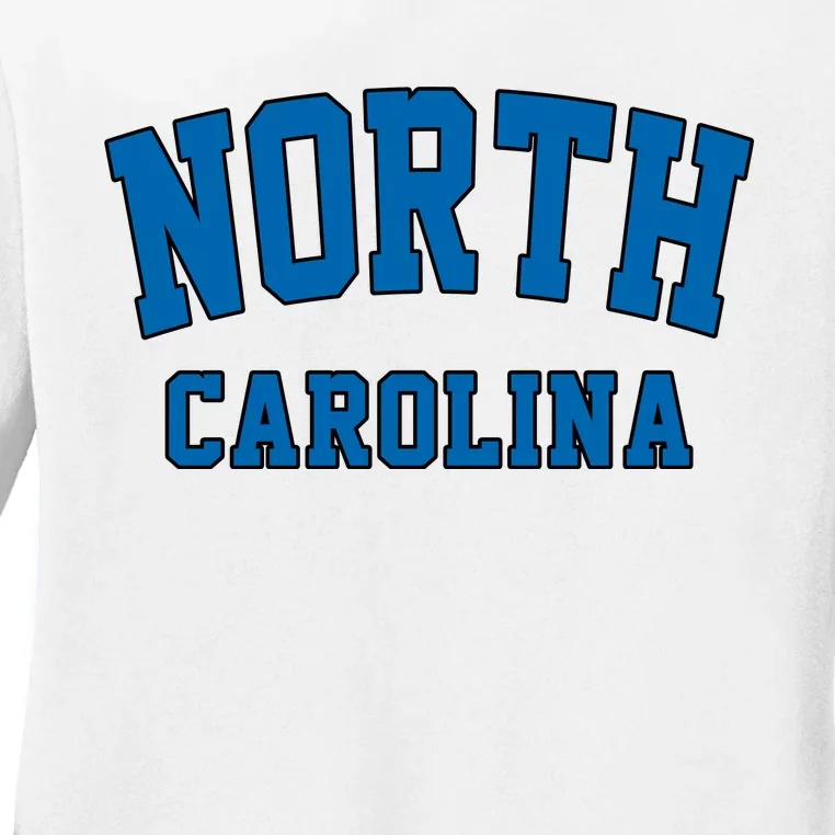 North Carolina Logo Ladies Long Sleeve Shirt