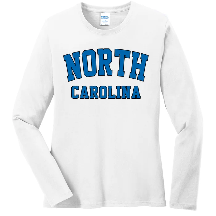 North Carolina Logo Ladies Long Sleeve Shirt