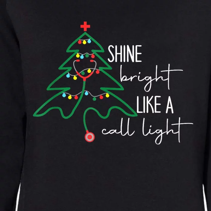 Nurse Christmas Lights Shine Bright Like A Call Light Womens California Wash Sweatshirt